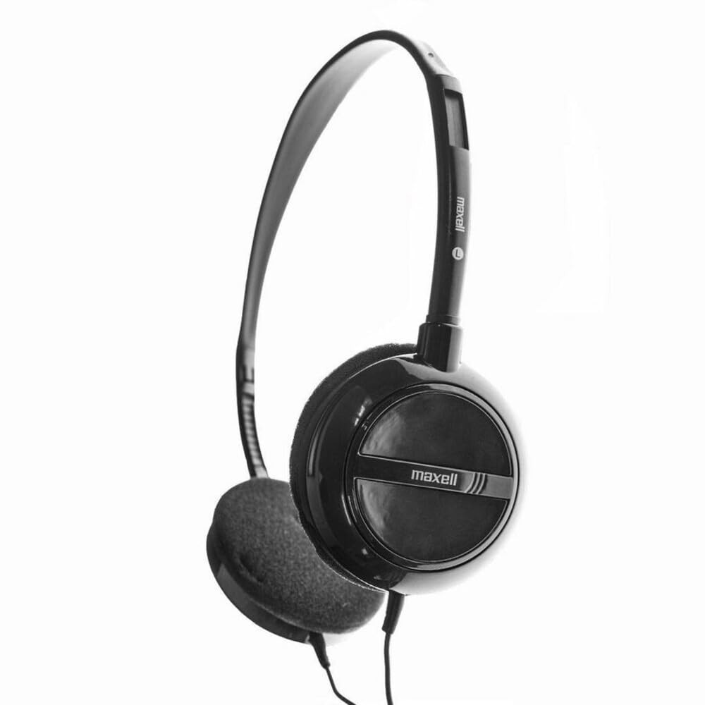 Maxell Lightweight Stereo Headphones,White 1 Count (Pack of 1), White