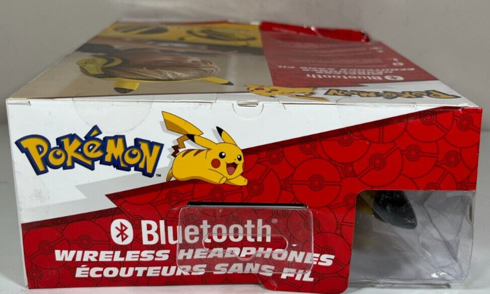 eKids – Pokemon Pikachu Bluetooth Headphones – Yellow – NEW – Damaged Box