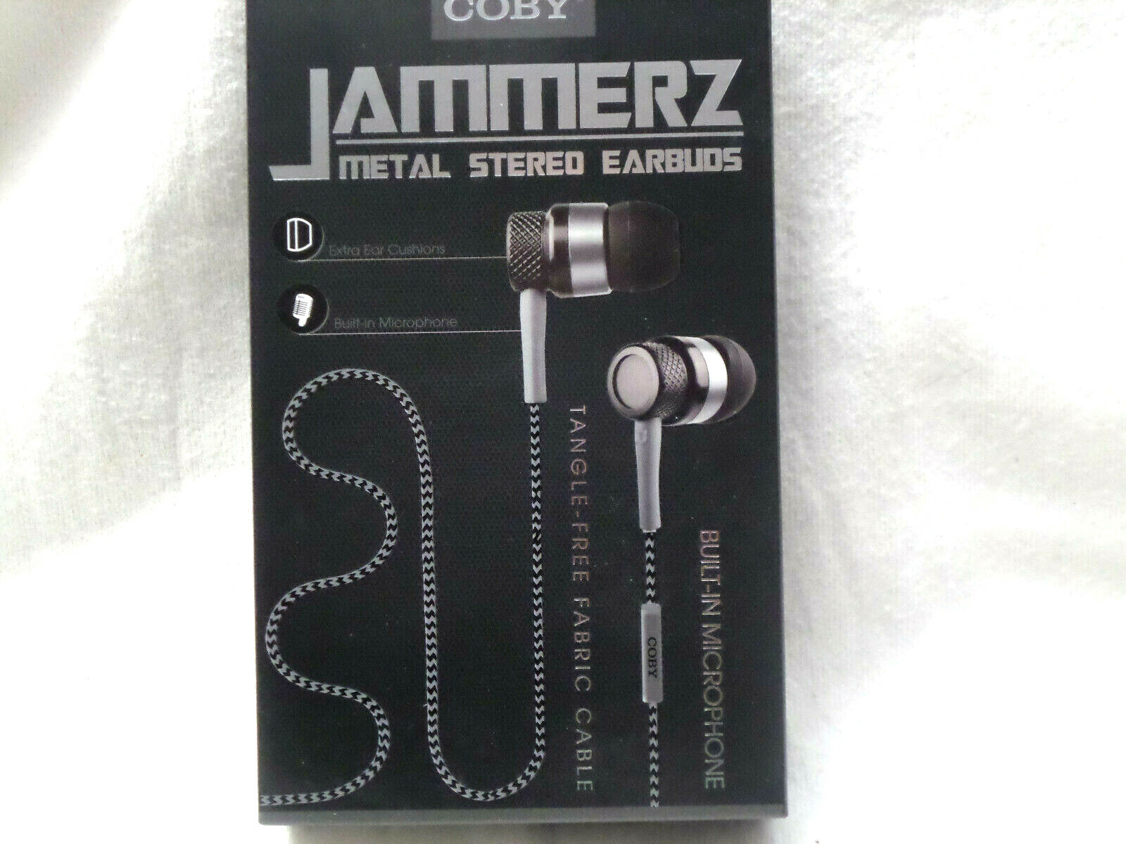 New Coby CVE-200 Jammerz Metal Stereo Earbuds With built-in Microphone CVE200
