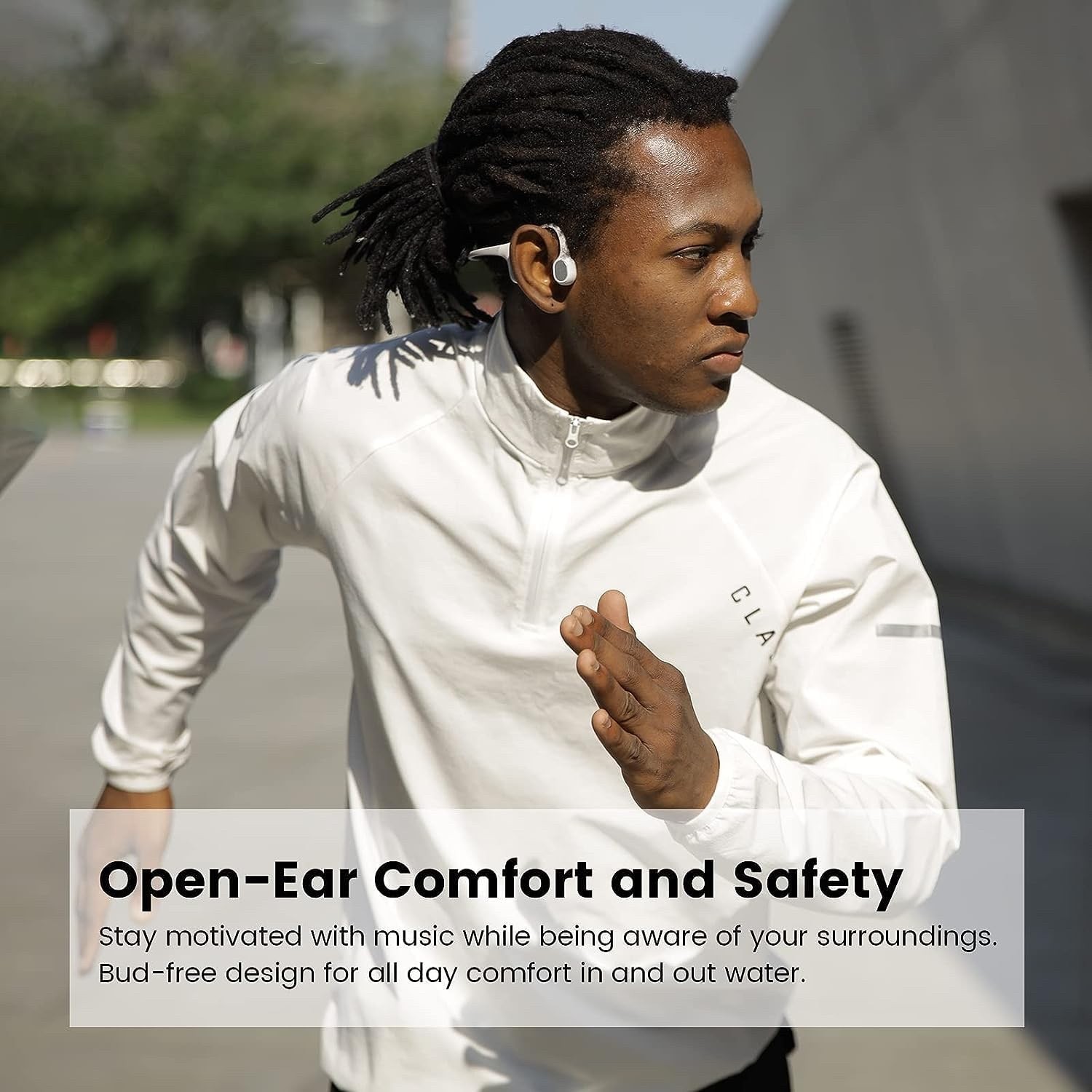 MOJAWA Run Plus Bone Conduction Headphones, IP68 Waterproof, 32GB MP3/Swim/Run