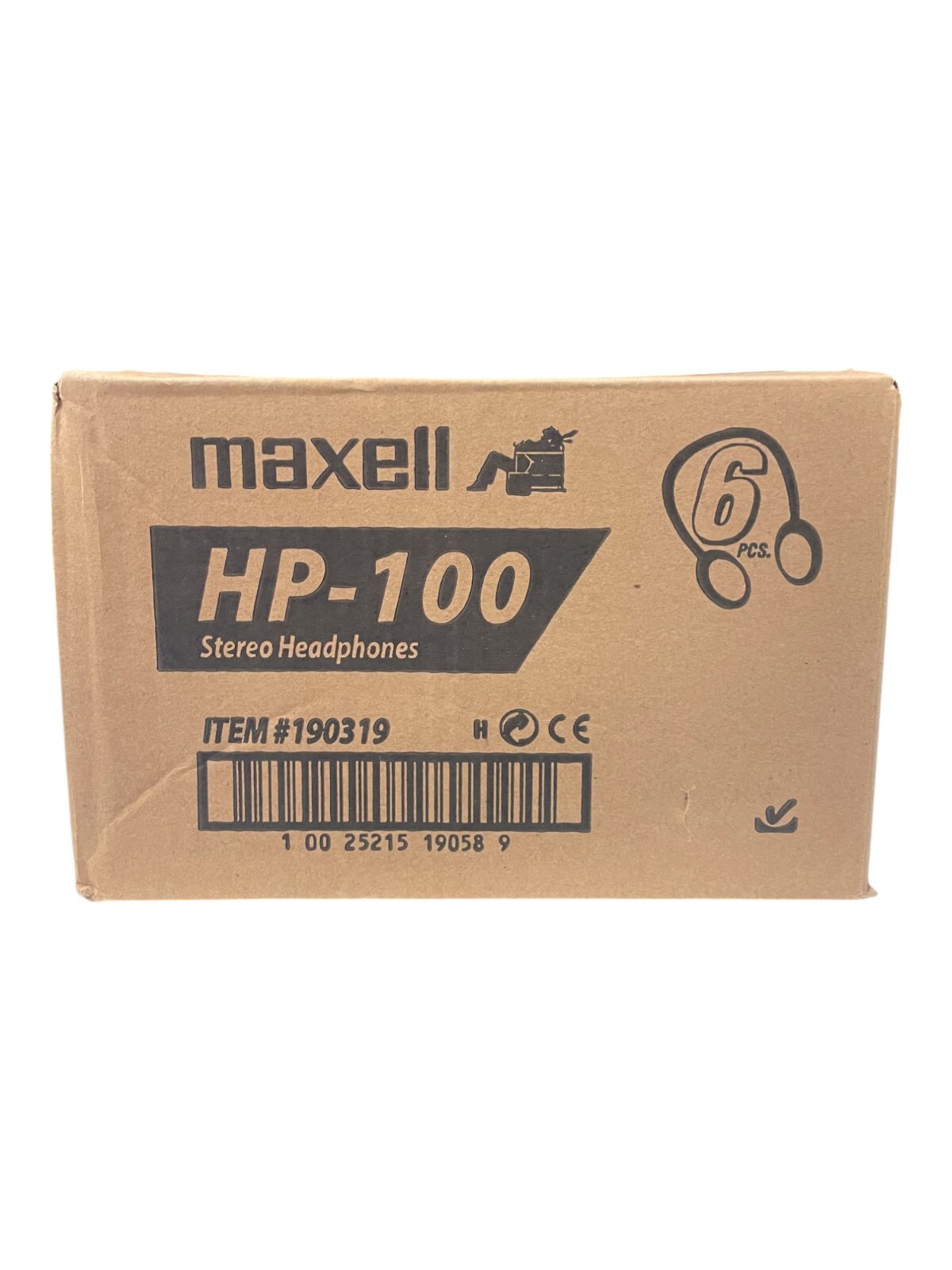 *NEW* LOT OF (6) MAXELL HP-100 STEREO HEADPHONES W DYNAMIC SOUND 190319 DRD2-1