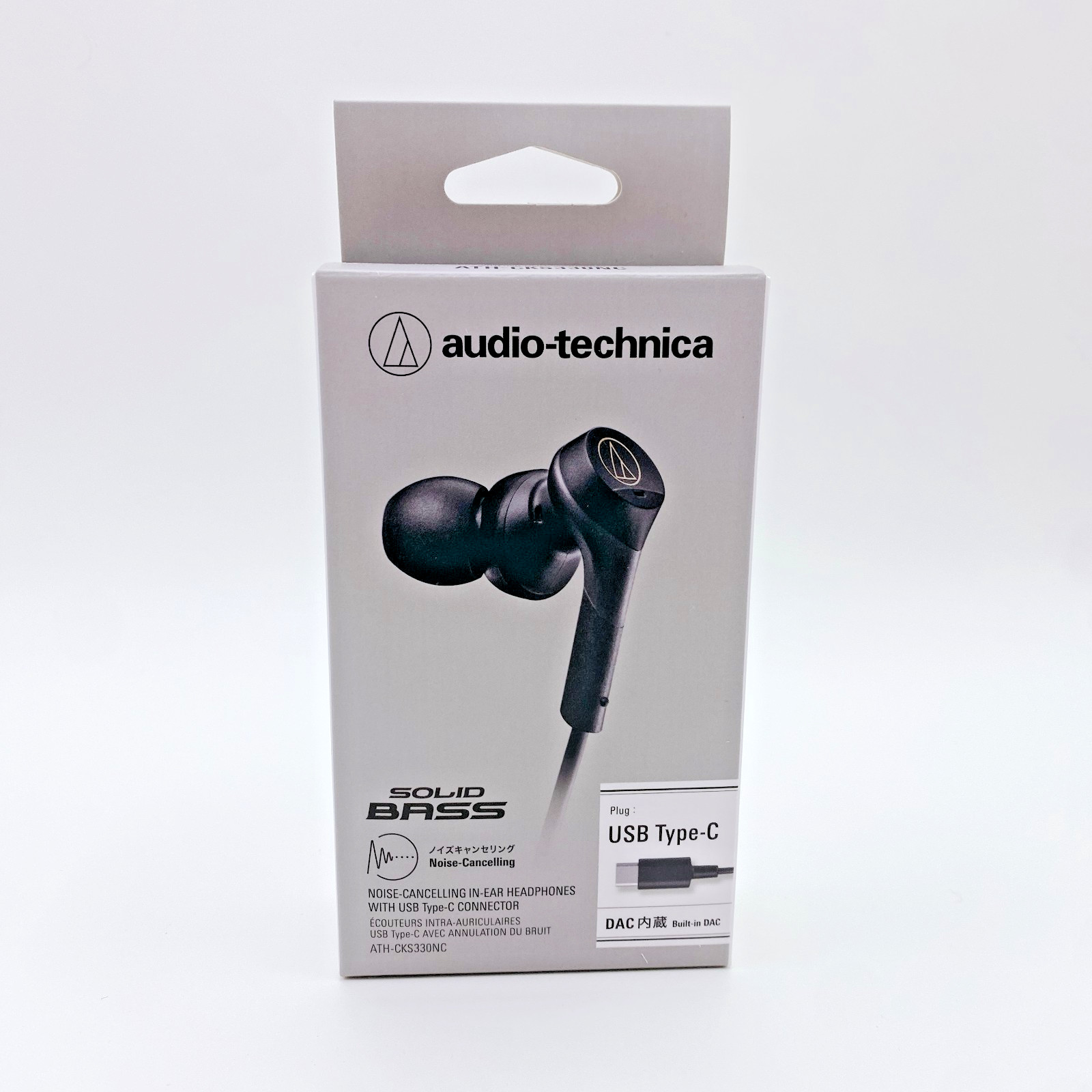 Audio-Technica ATH-CKS330NC Black Noise Cancelling USB-C In-Ear Headphones New