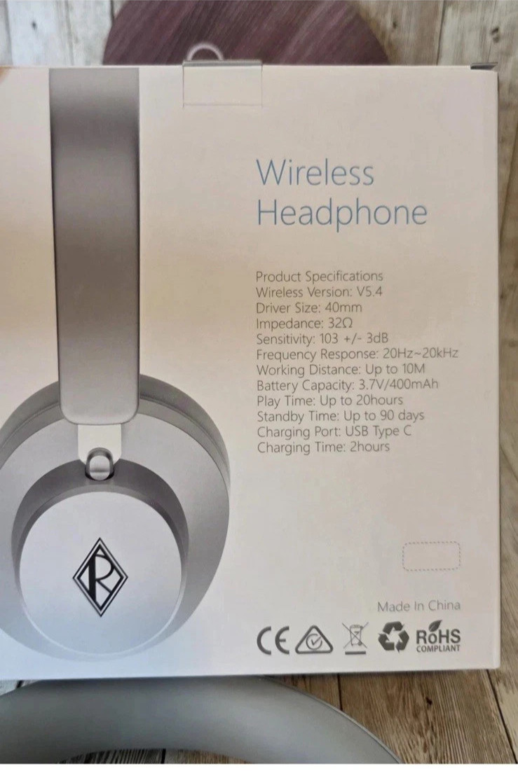 Ralph Lauren Wireless Headphones Gray/Silver NEW in BOX
