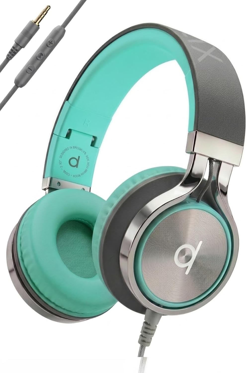 Dynamic Sound CL750 Wired Headphones – Ideal for School & Gaming in Turquoise