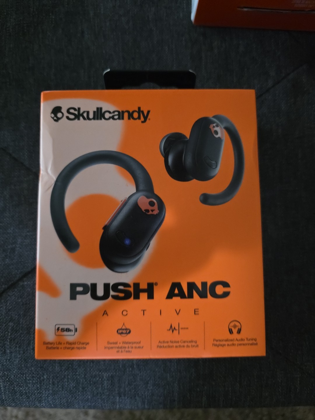 Skullcandy Push ANC Active Wireless Earbuds Black/Orange, S2PAW-S749