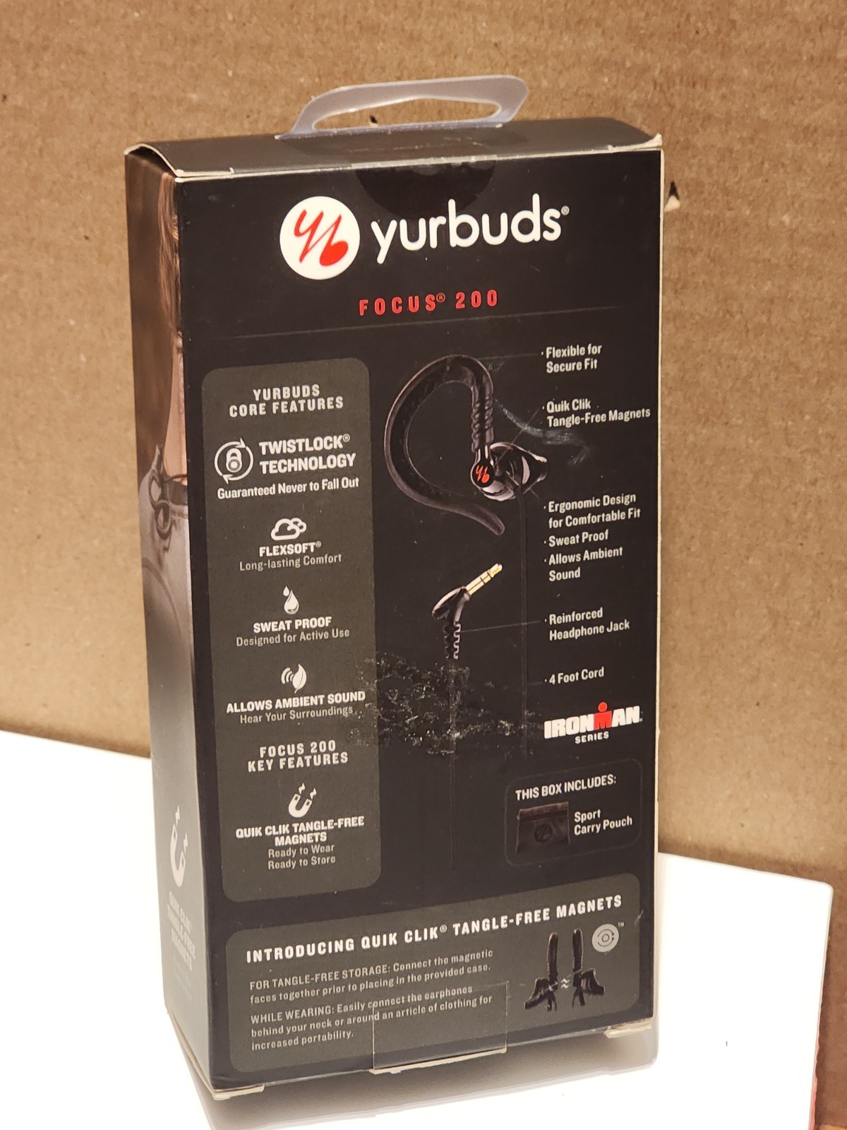Harman Yurbuds Focus 200 Sweat proof Sport Earphones Ironman Series Tangle-Free