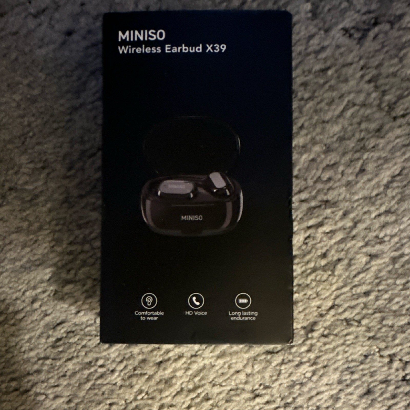 MINISO X39 Bluetooth Wireless In-Ear Earbud Purple HD Voice Long Endurance