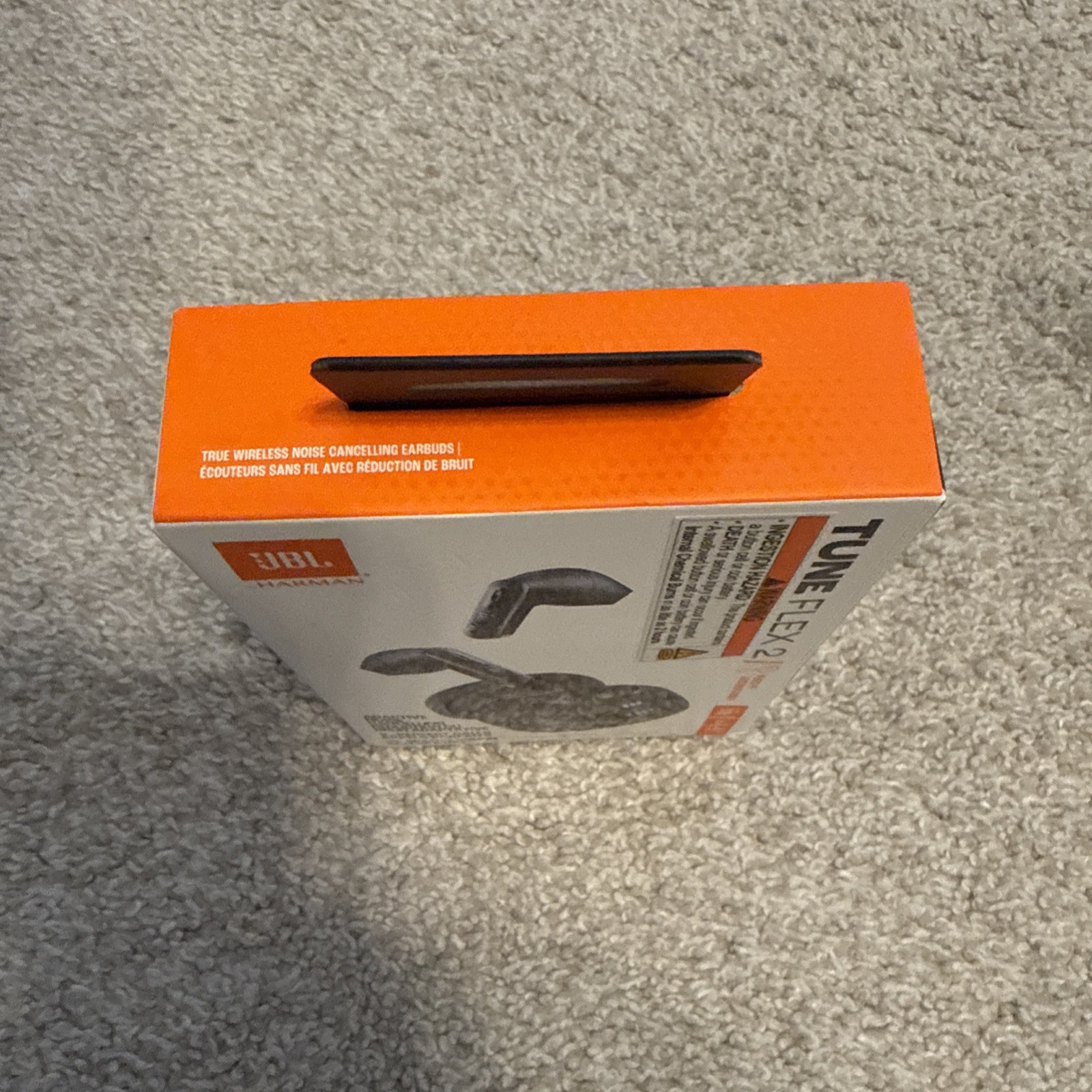 JBL Tune Flex 2 Adaptive Noise Cancelling Earbuds, JBL Pure Bass – Black – New