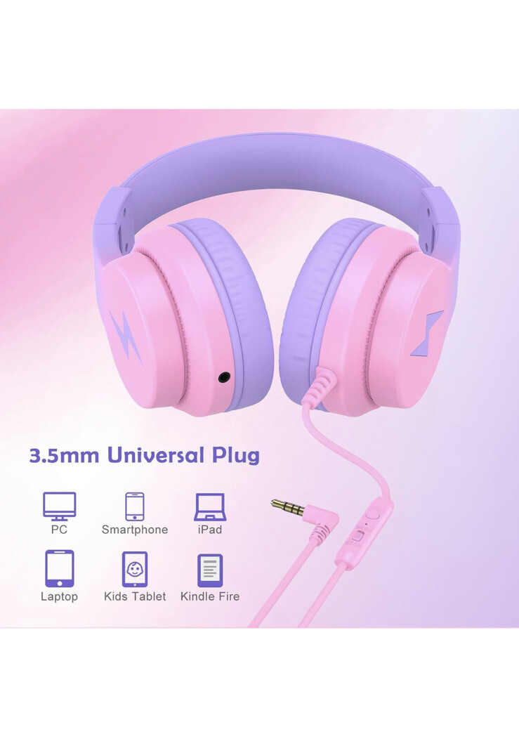 Kids Headphones, Kids with Microphone, 85/94Db Volume Limiter Headphones