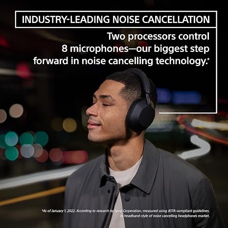 Sony WH1000XM5 Wireless Noise Canceling Over the Ear Headphones – Silver