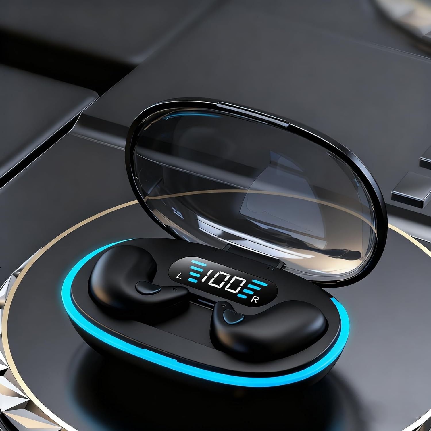 Invisible Sleep Wireless Earbuds Bluetooth 5.3 Headset TWS Waterproof Earphone