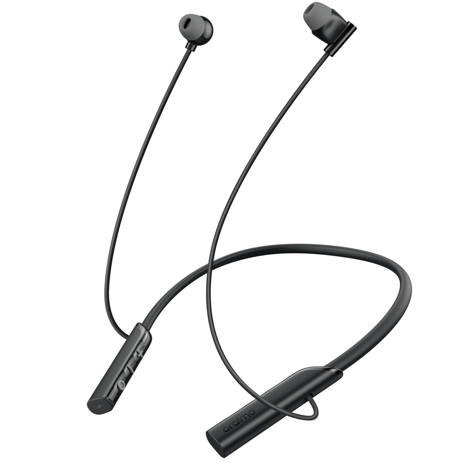 Oraimo NeckLite Wireless Neckband Earbuds, Wearable Around Standard, Black