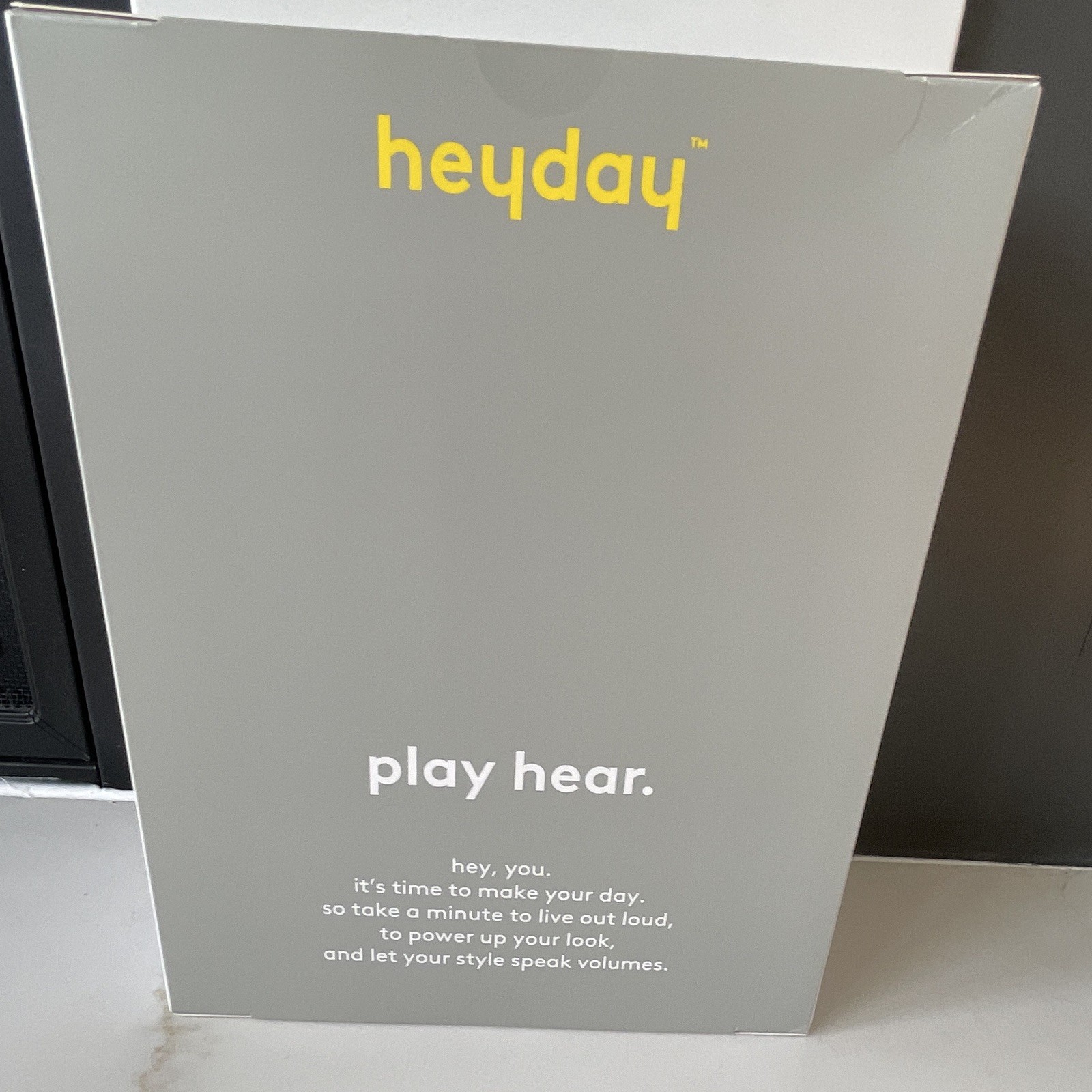 heyday Blue Over-Ear Wired Headphones 3.5mm Jack On-Cable Mic 40mm