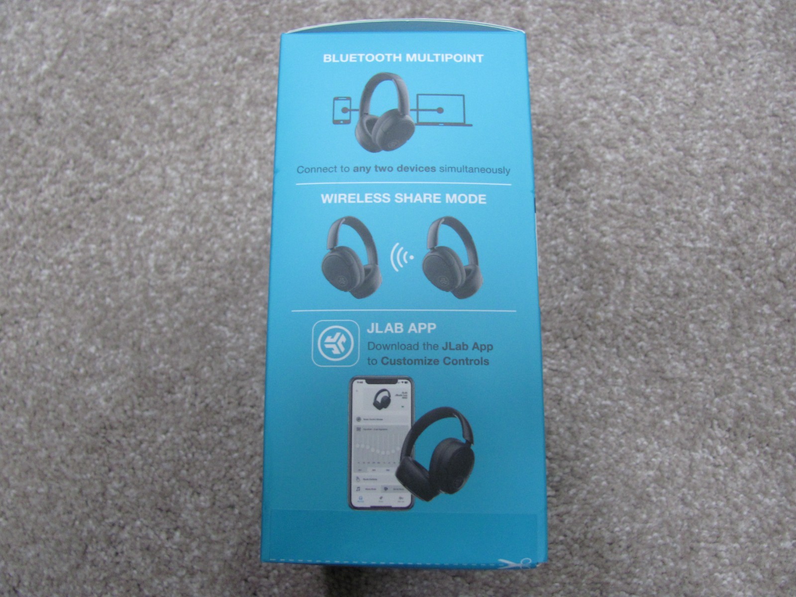 New JLab JBudsLux ANC Wireless Noise Cancellation Over-Ear Headphones – Graphite