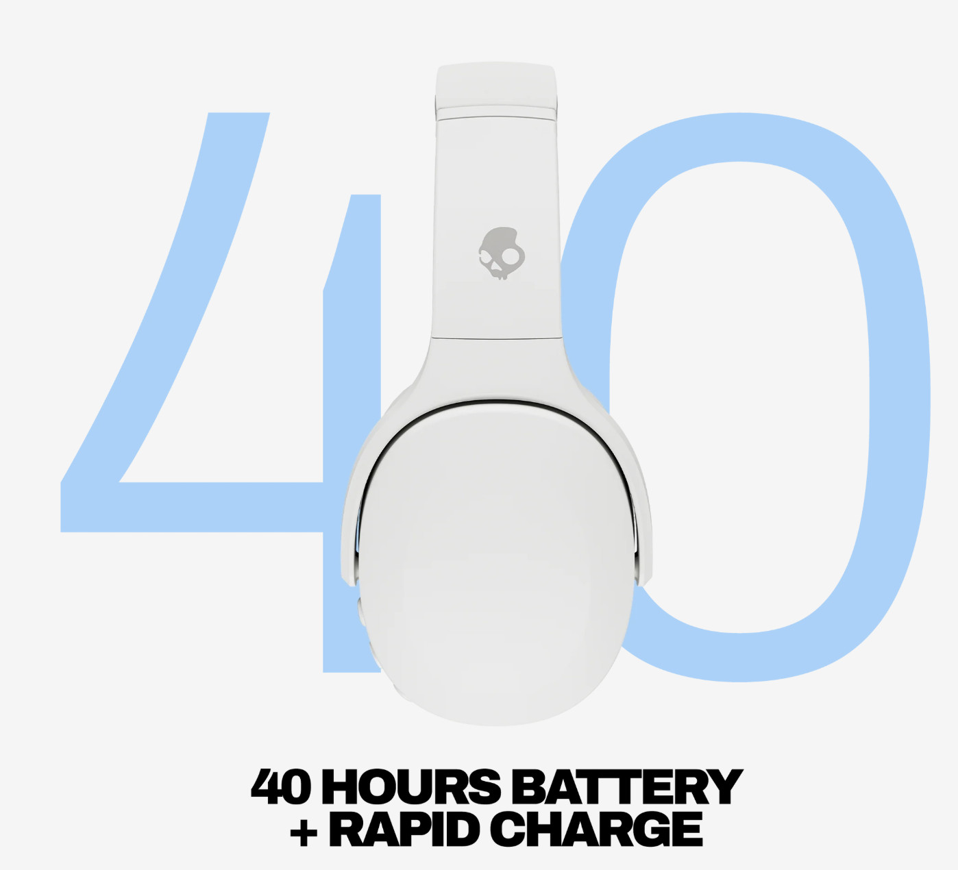 Skullcandy Crusher Evo Wireless Over-Ear Headphones – White (Bone)
