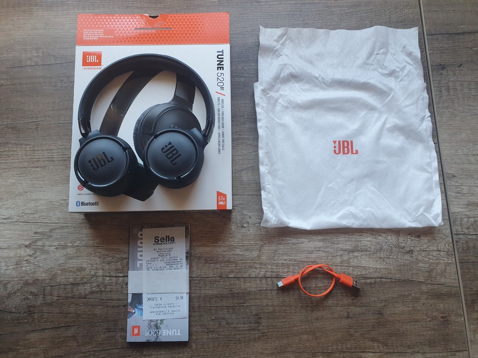 JBL TUNE 520BT Headphones Jack/Bluetooth