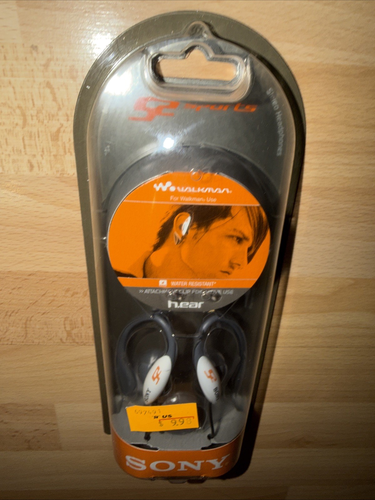 Vintage Sony Walkman MDR-J11G Clip Sports Stereo Headphones 2004 Factory Sealed