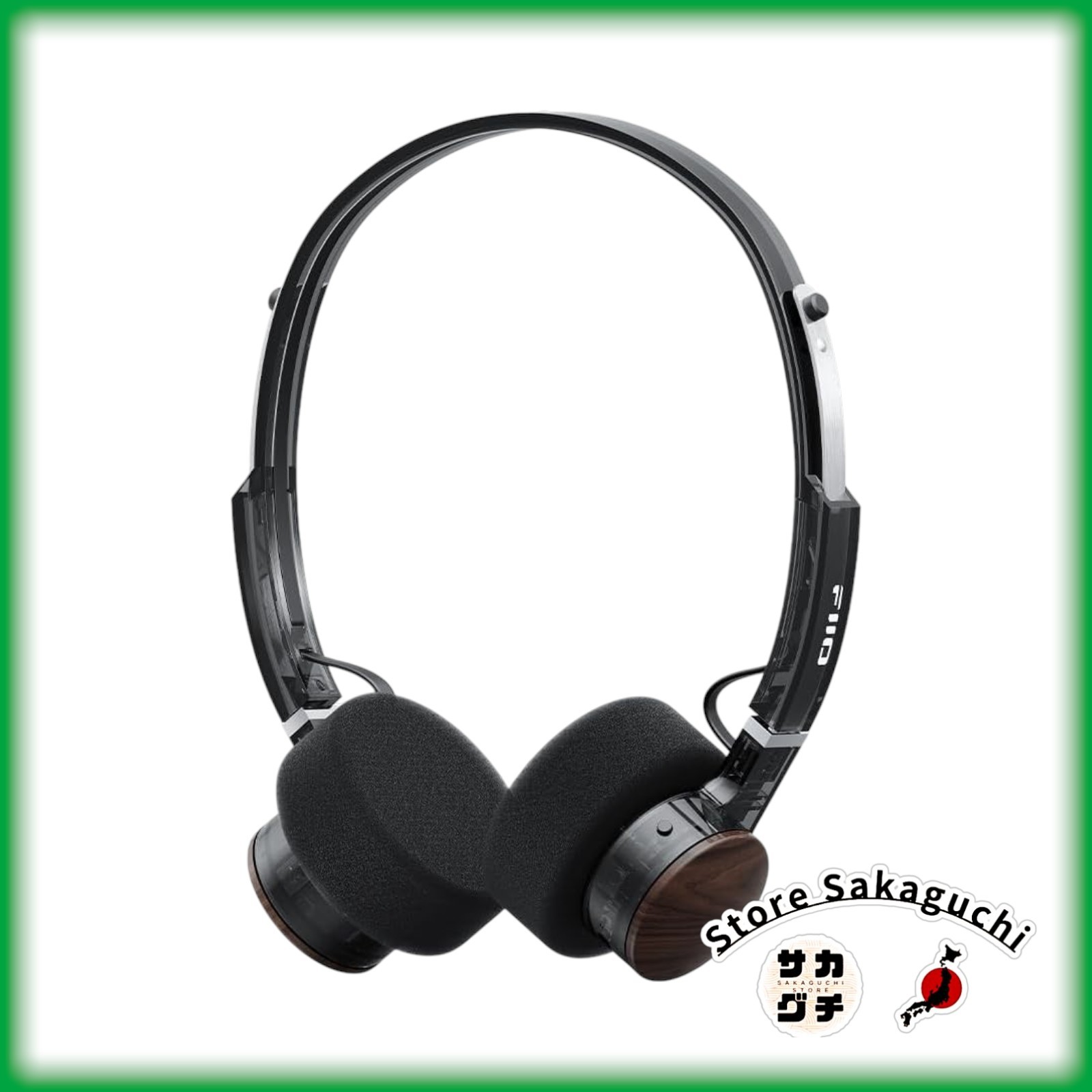 FiiO EH11 On-Ear Bluetooth Headphones LDAC Hi-Res Transparent Black Retro Style