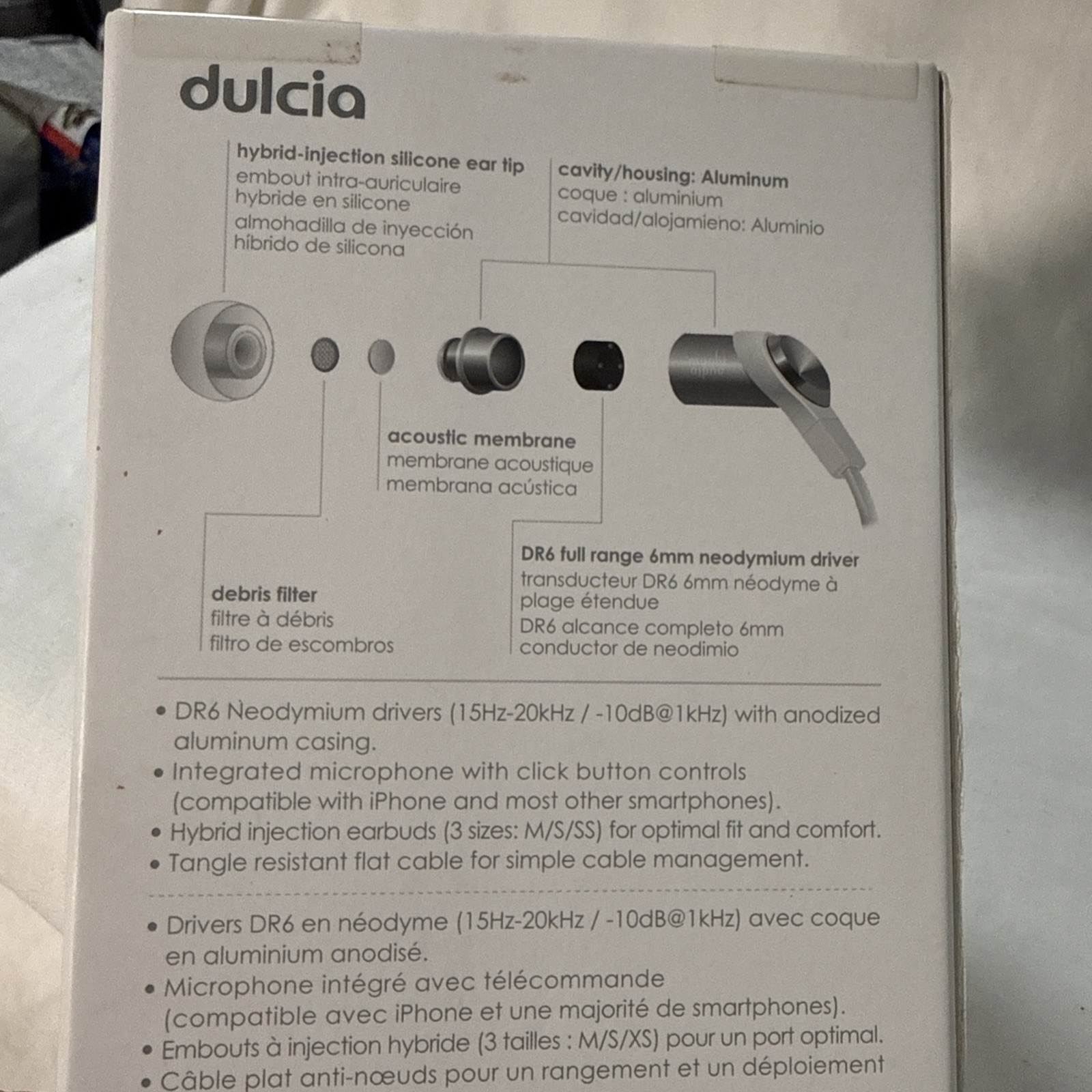 Moshi Audio DR6 Dulcia Earbuds Full Range Brand New In Box