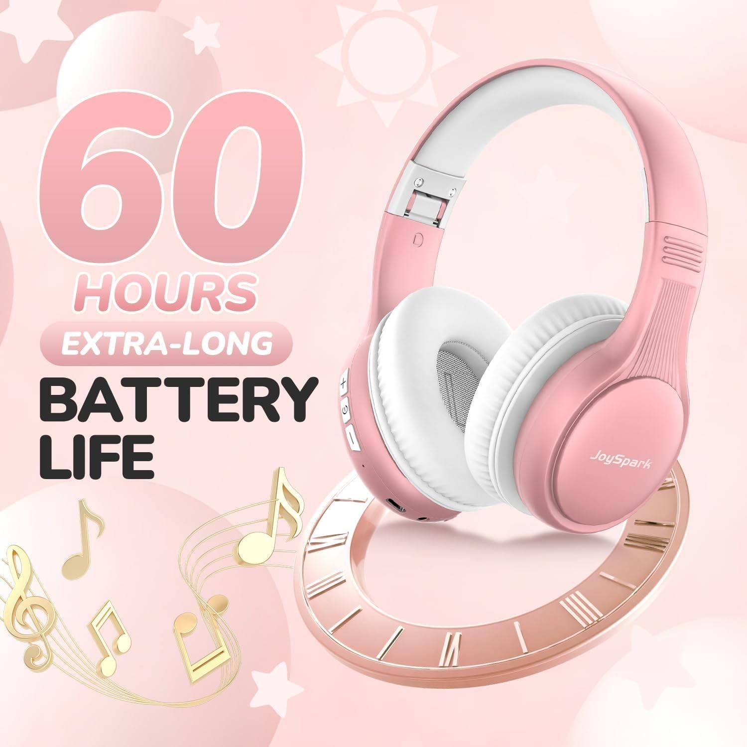 Kids Bluetooth Headphones, 60 Hours Playtime, Bluetooth 5.4 Kids Headphones W…