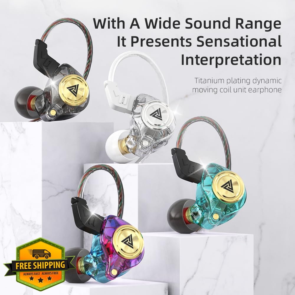 CNWUJASS AK3FILE Clear wired earbuds 3.5mm mic