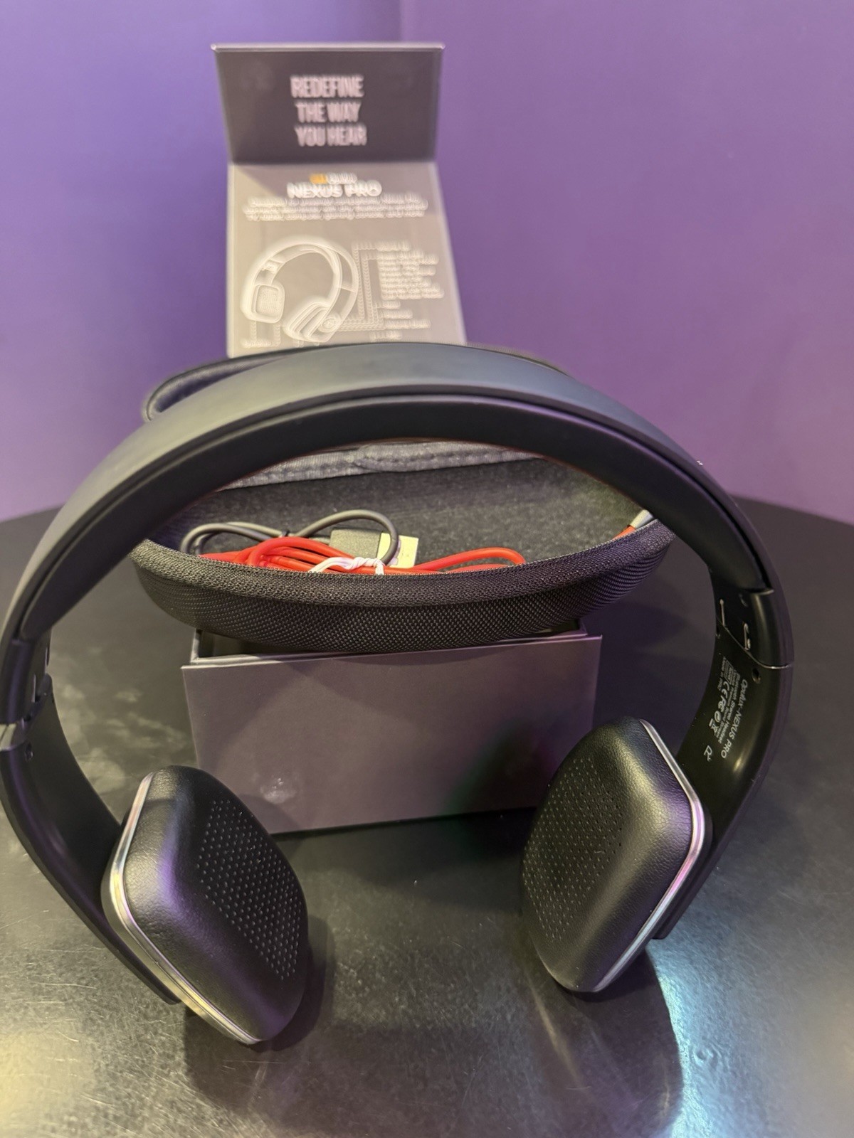 Opulux Nexus Pro Bluetooth Over-Ear Headphones ANC 40mm Built-In Mic Case