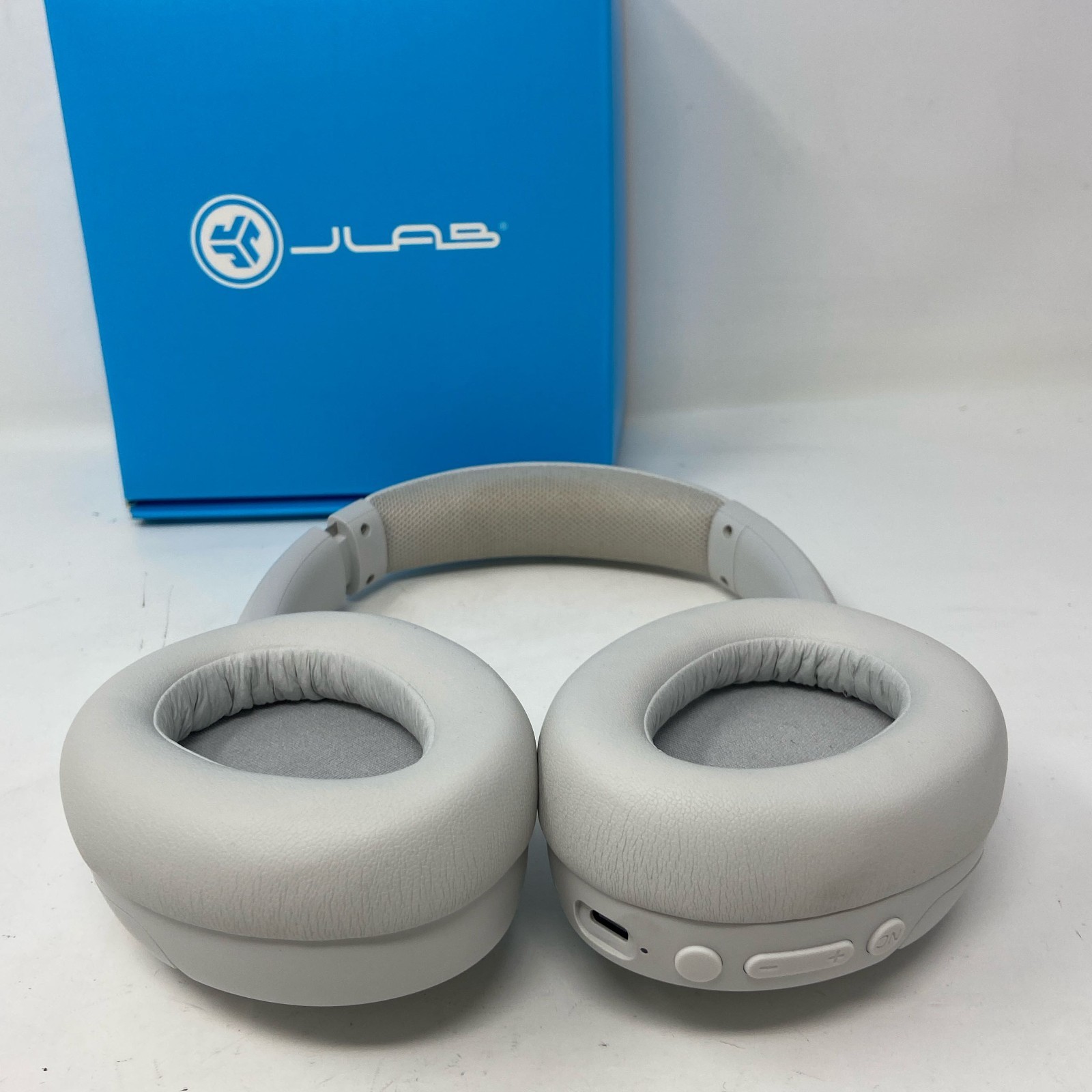 JLab JBuds Lux ANC Wireless Over-Ear Headphones, Cloud White