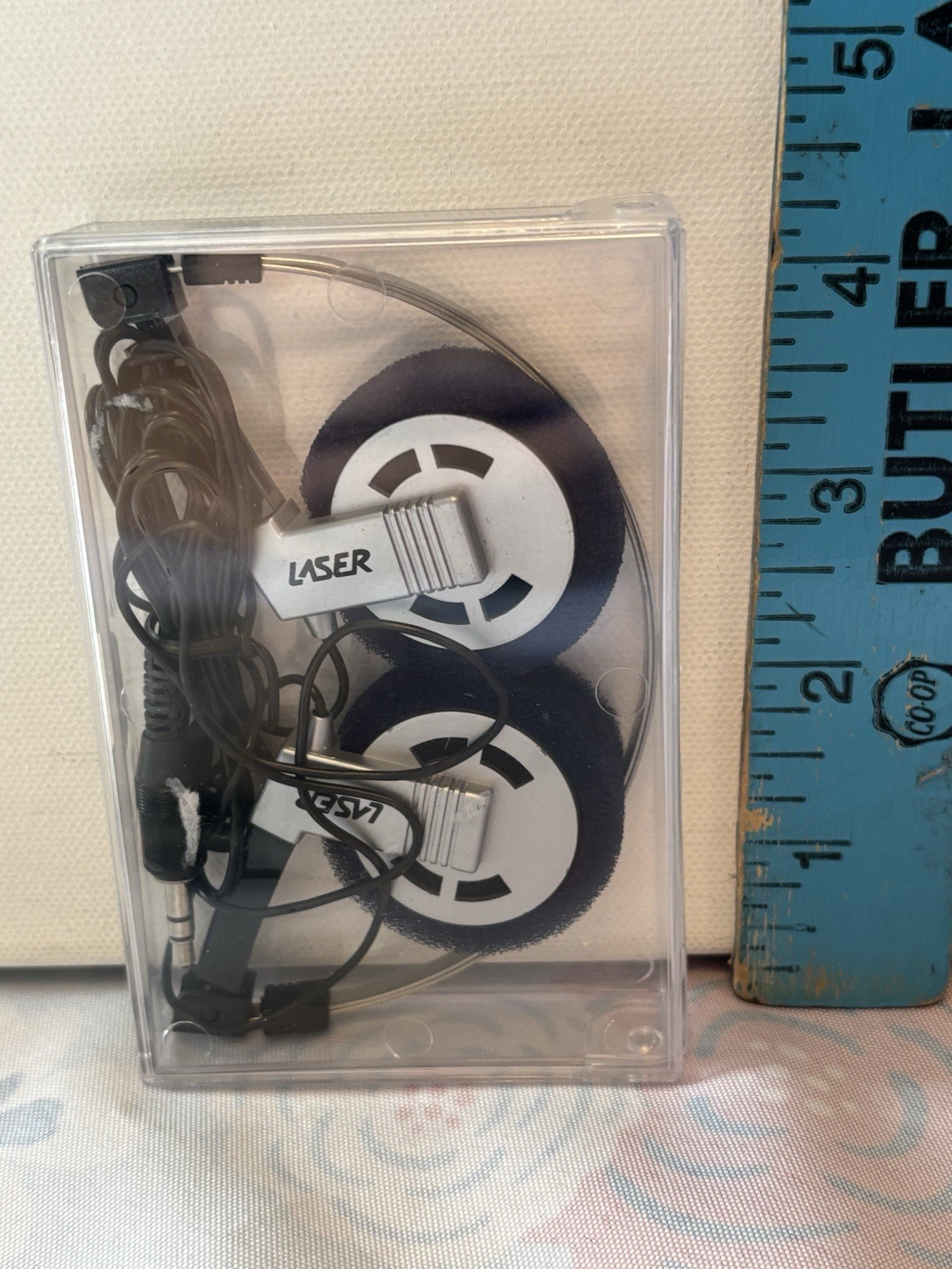 Laser Lightweight Folding Headphones Silver/Black/Blue 3.5mm Walkman Case Tested
