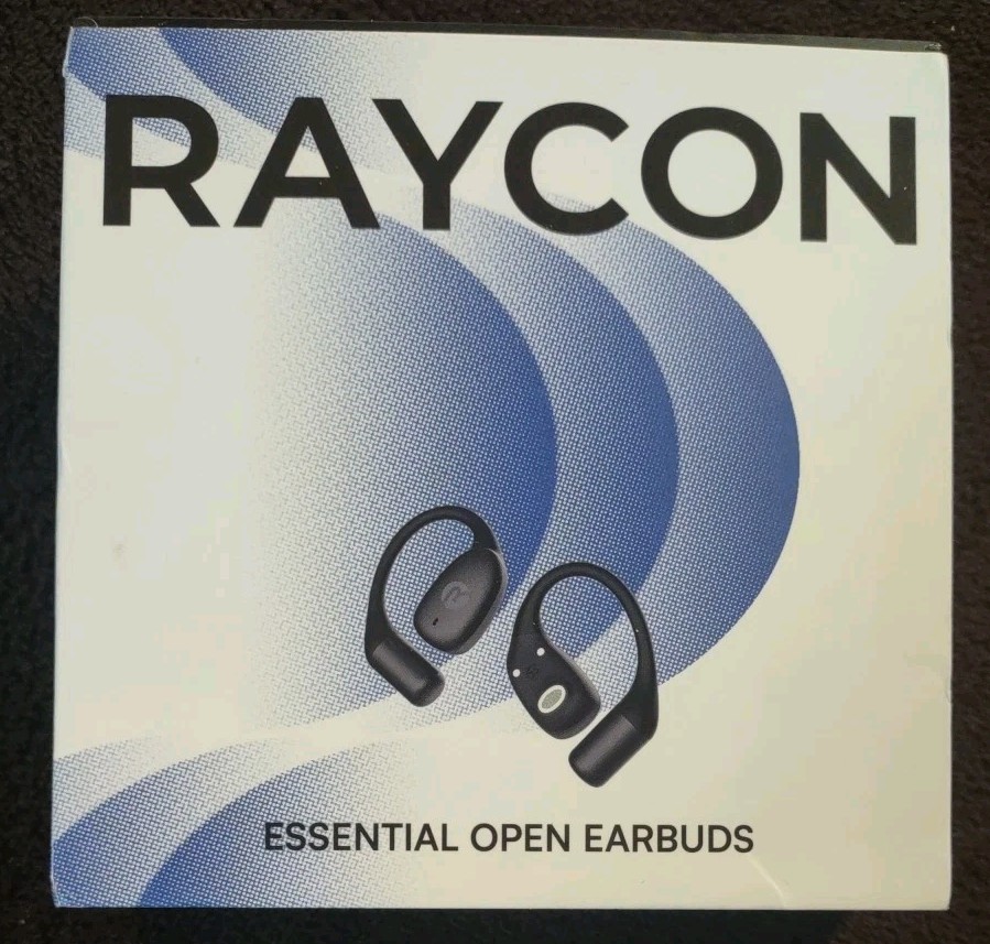 Black RAYCON Essential Open Earbuds True Wireless Bluetooth 36 Hr Battery NEW