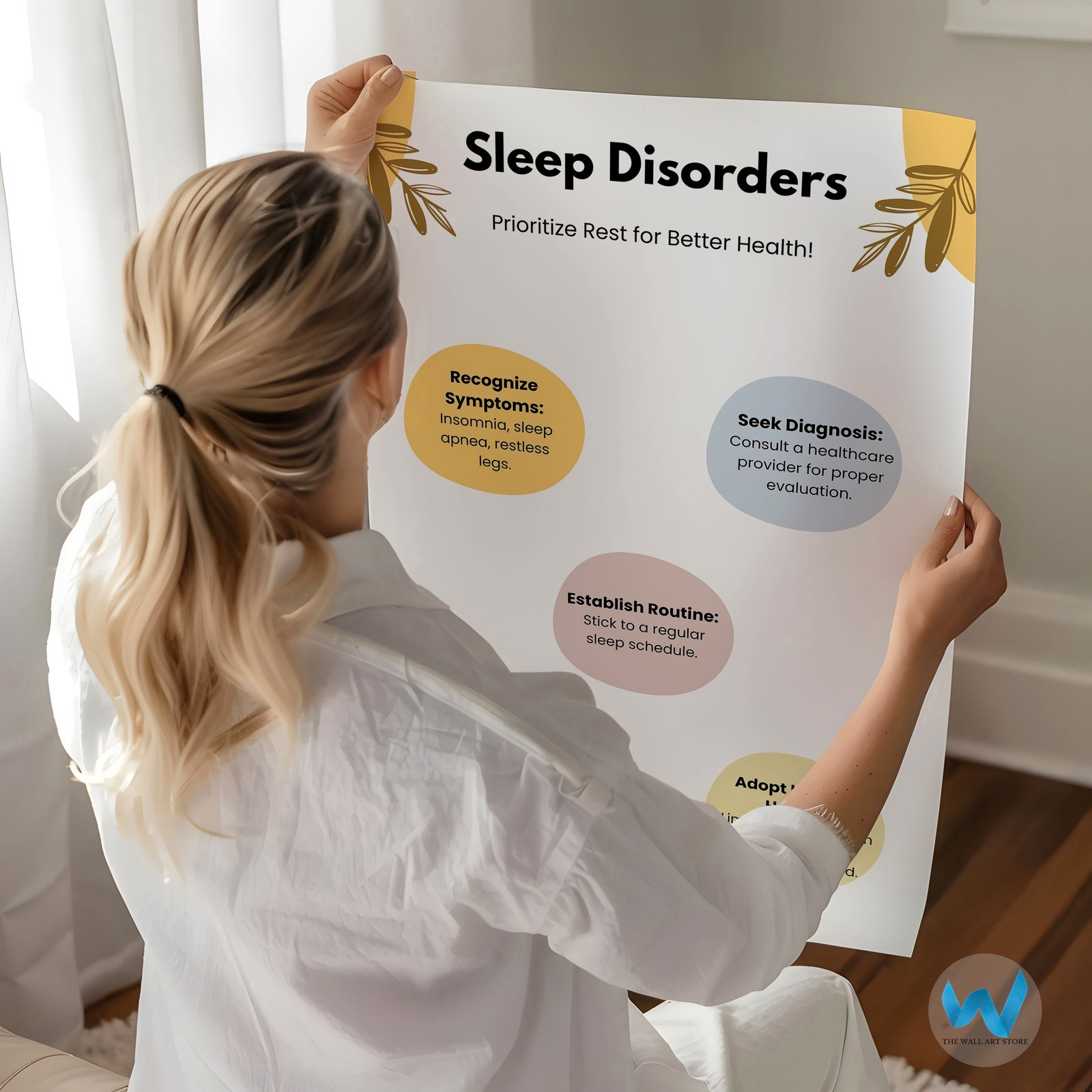 Modern Sleep Disorders Wall Art for Health Awareness