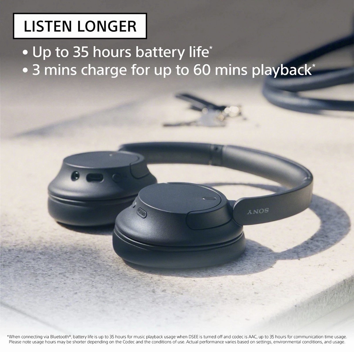 Sony WH-CH720N Noise Cancelling Bluetooth Headphones – 35 hours $200 Msrp