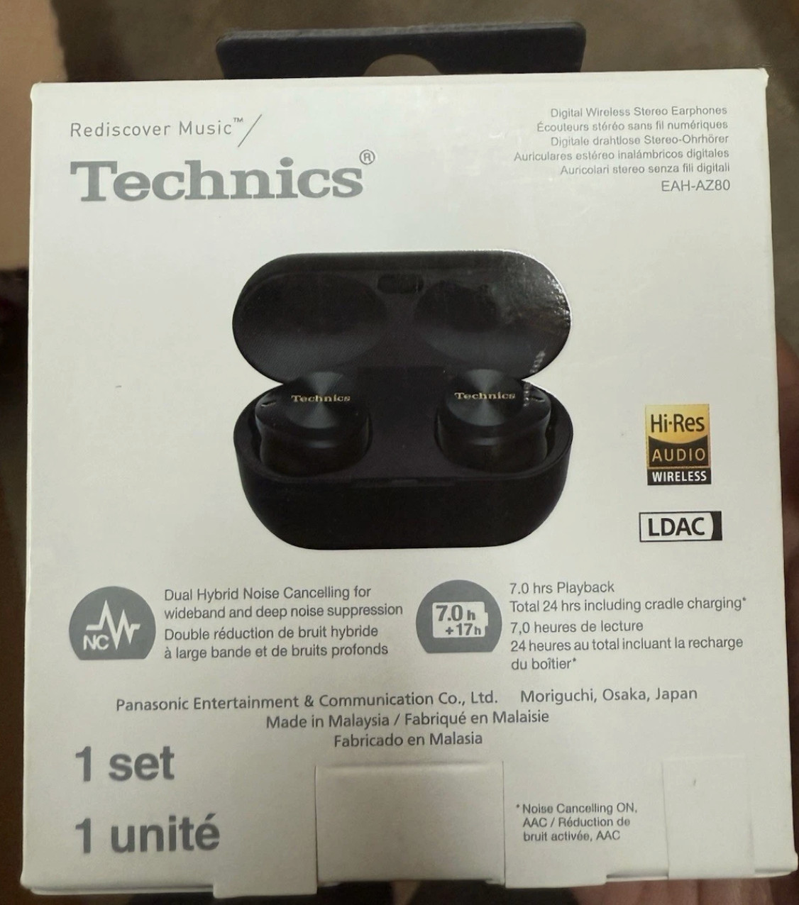 Technics EAH-AZ80 Wireless Earphones – Black -NEW WITH THE BOX, MSRP $249