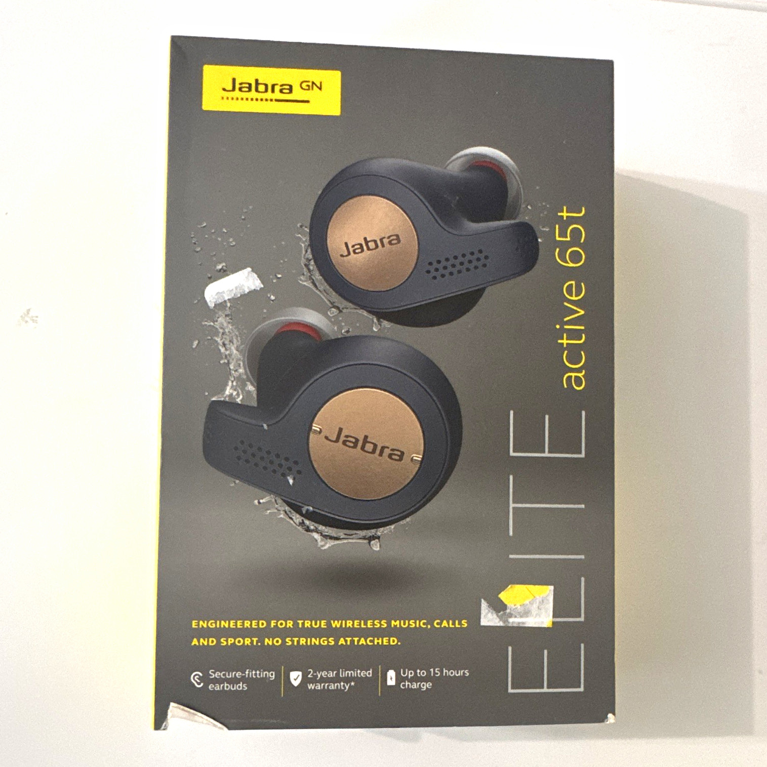 Jabra Elite Active 65t True Wireless Bluetooth Earbuds Black/Gold (Box)