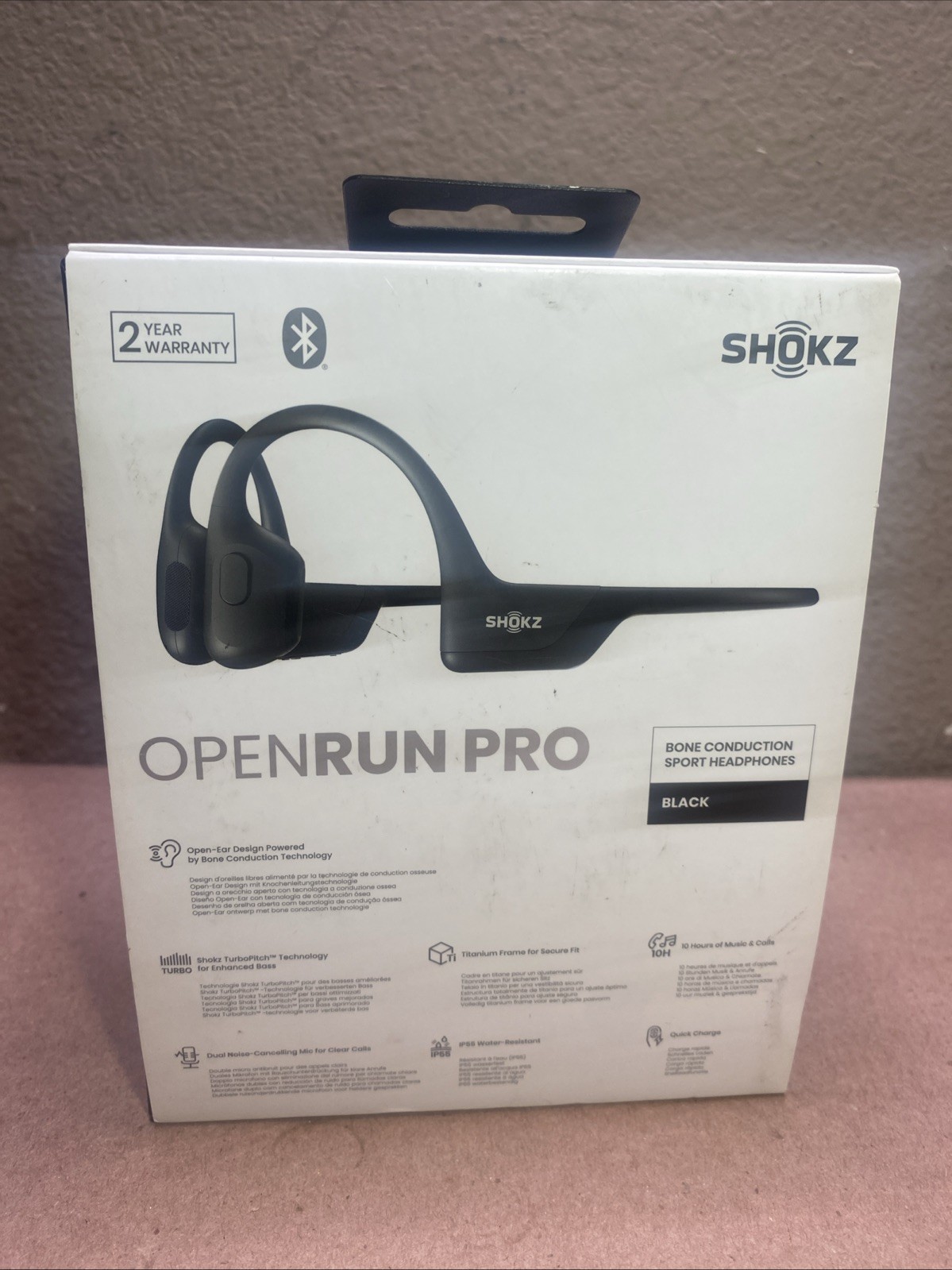 SHOKZ OPENRUN PRO Wireless Bluetooth Bone Conduction Headphones – Black S810