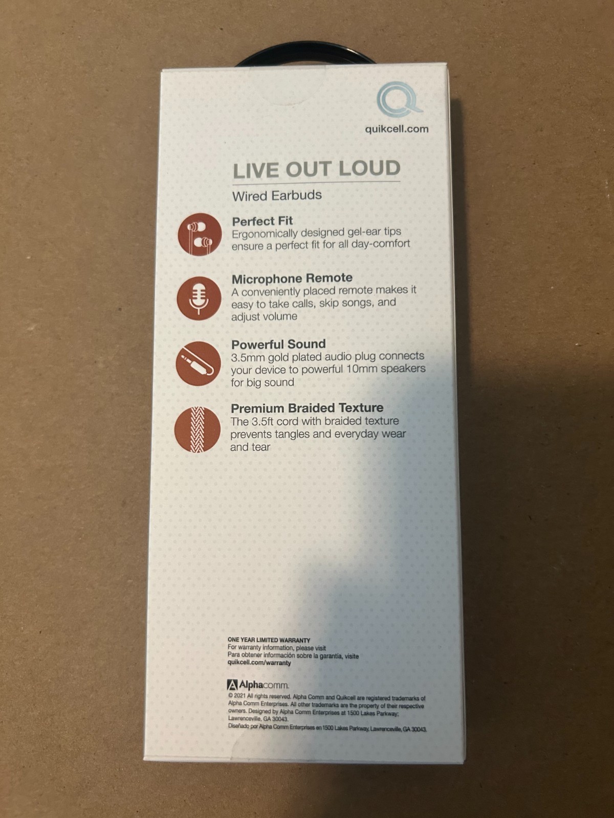 Quikcell QMIX200 Gray Wired Earbuds Brand New