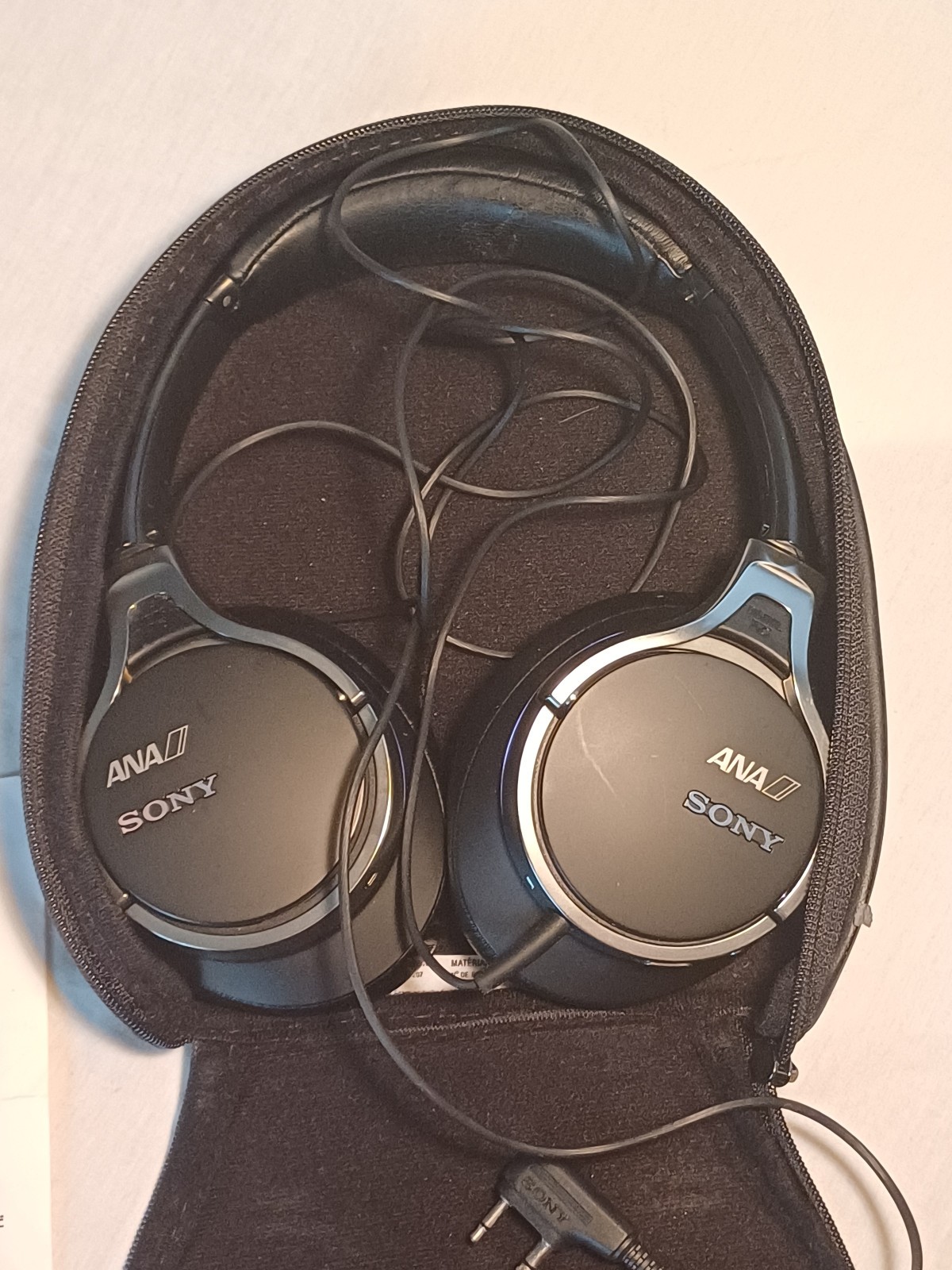 Sony MDR-10RNC Headband Wired Headphones Black brand new ANA Airlines With Case