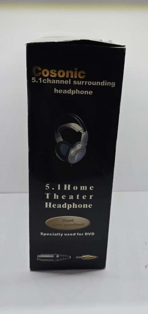Cosonic HTS-168MVI 5.1 Surround Sound Home Theater Headphones Vibration Box NOS