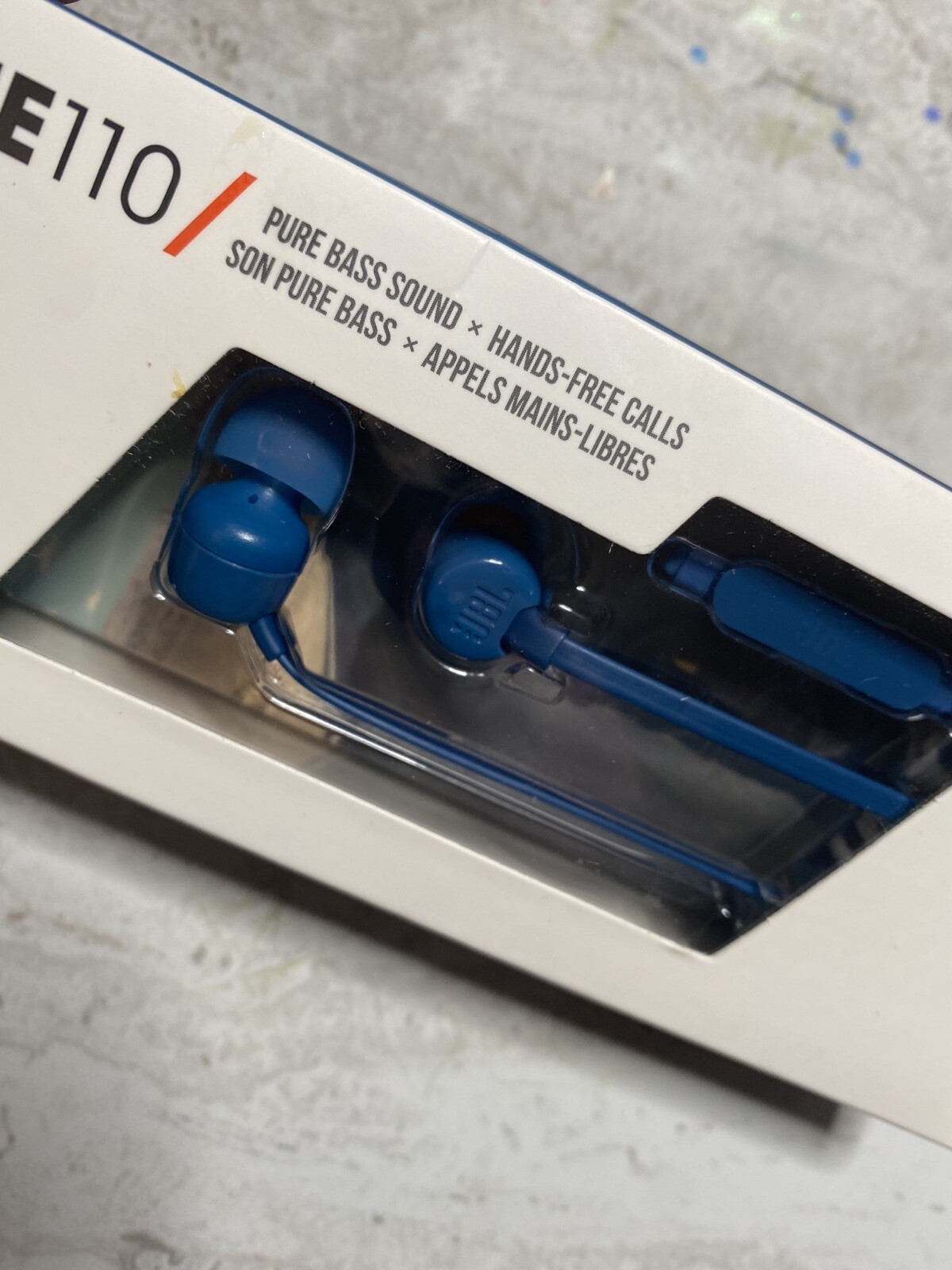 PACK OF 10 – JBL TUNE 110 Wired Navy Blue Headphones – New