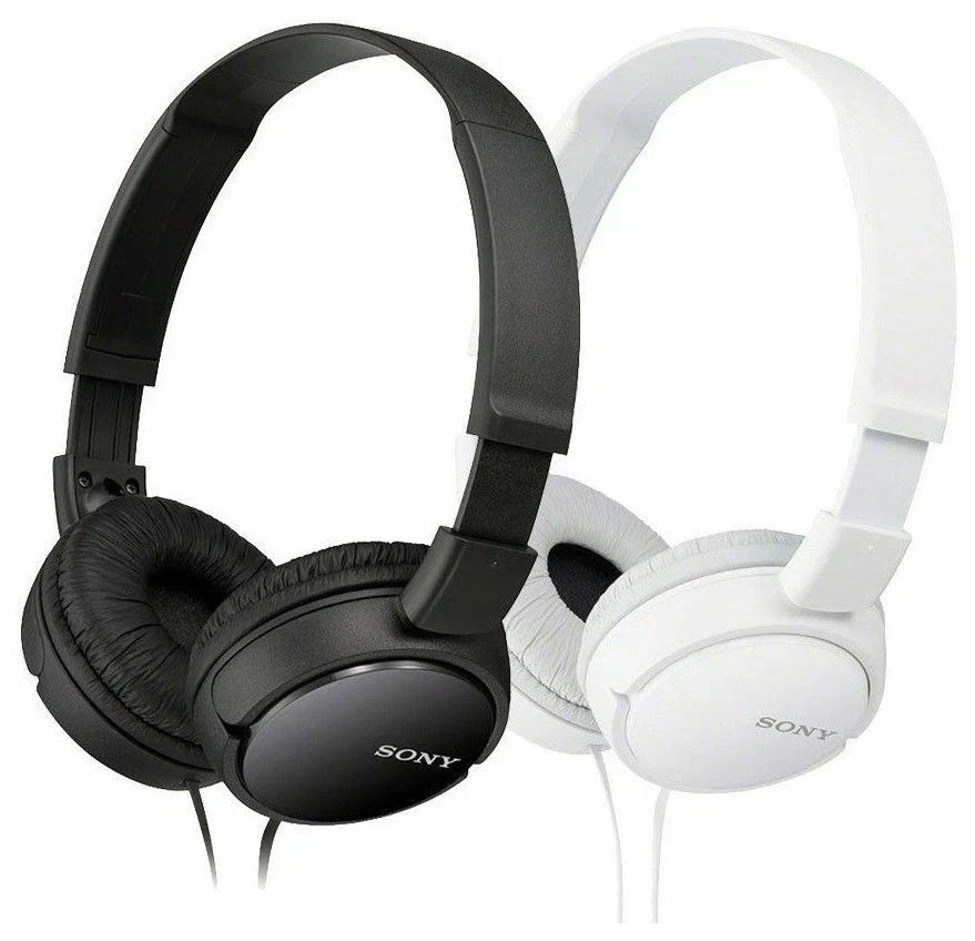 Sony MDR-ZX110 Extra Bass Headphones Foldable Wired Stereo Black