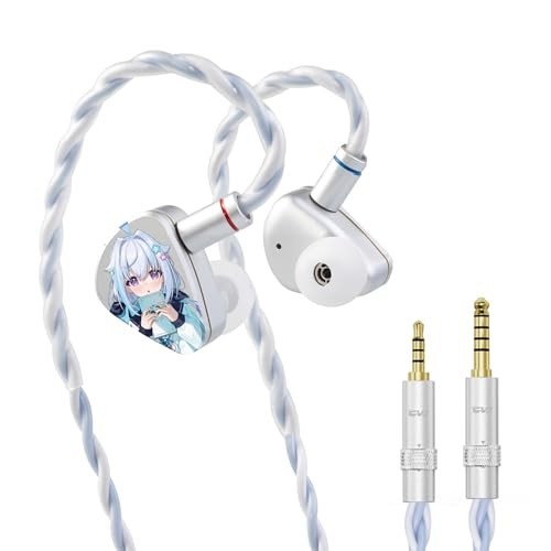 HiFi Anime Pattern In-Ear Monitor Headphones, 2DD+1BA Wired Earbuds, Bass IEMs,