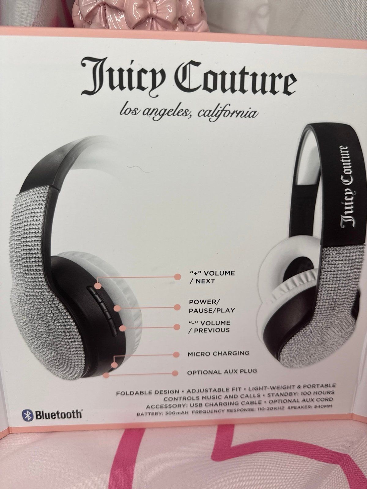 Viral Juicy Couture Rhinestone Wireless Headphones