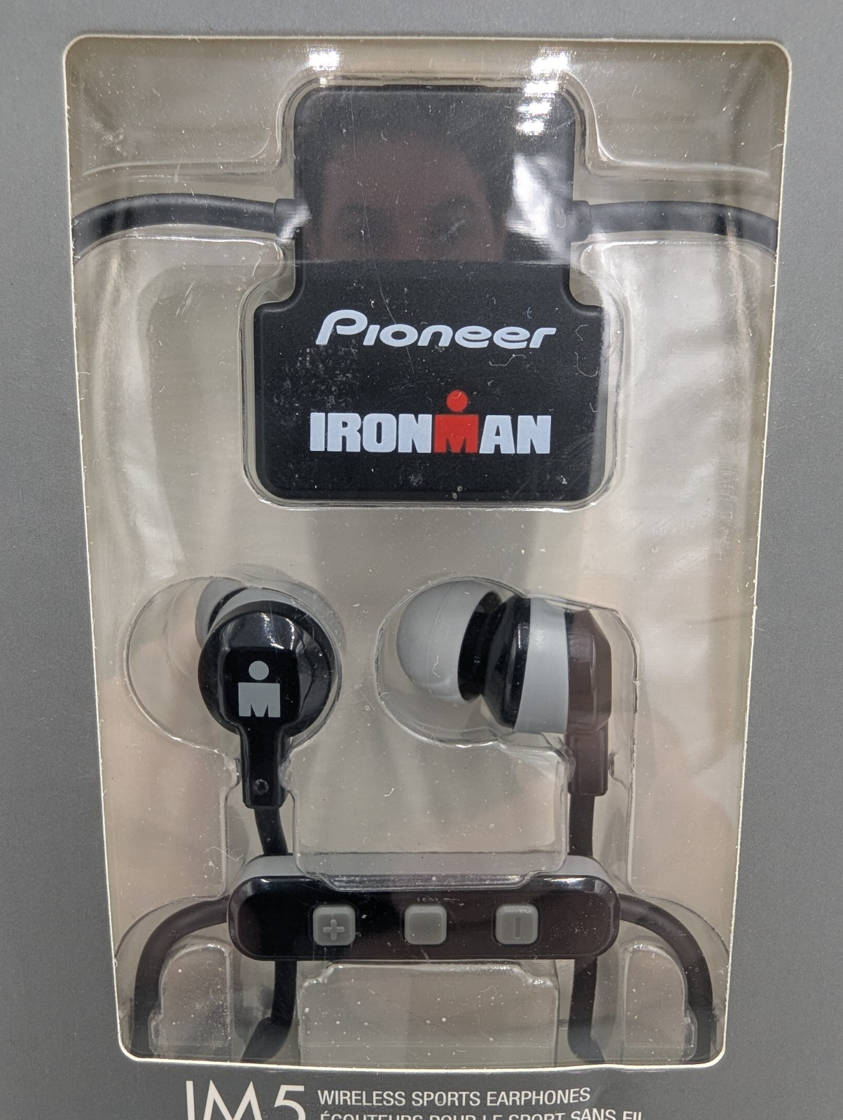 Pioneer Iron-man IM5 Wireless Bluetooth Sports Earphones Gray NEW