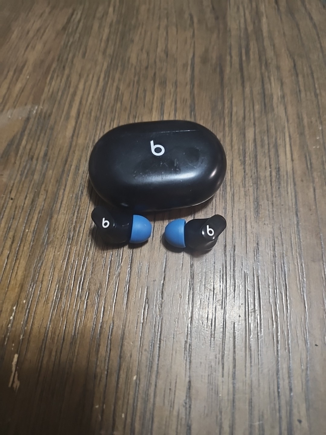 Beats by Dr. Dre Studio Buds A2514 Wireless Bluetooth Earbuds-Black-Blue Tips