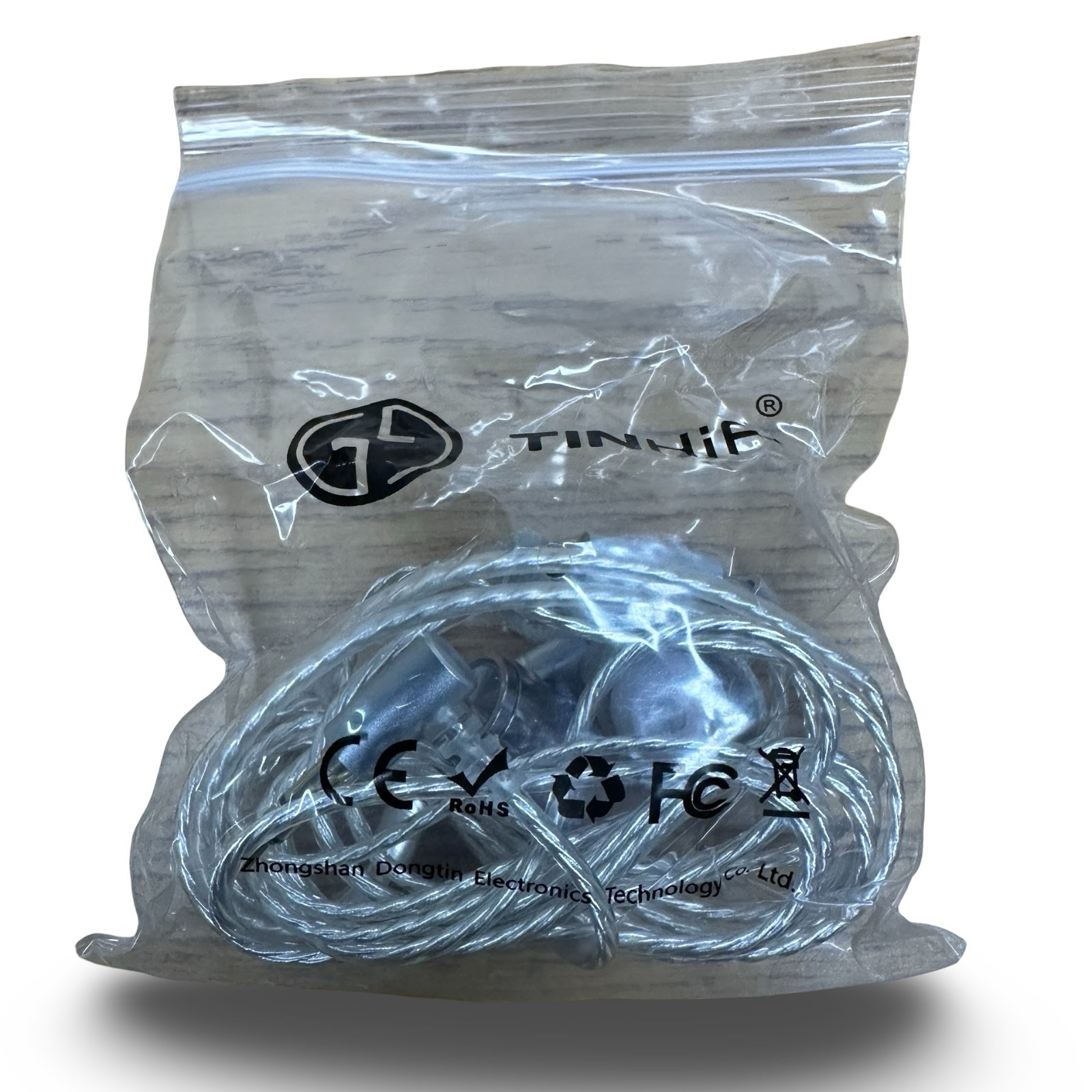 Linsoul Tin HiFi T4 In Ear Monitor Earphones MMCX Silver Cable Open Box