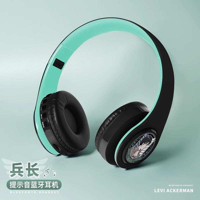 Shingeki no Kyojin Levi Ackerman Bluetooth Headphones Attack On Titan Headset