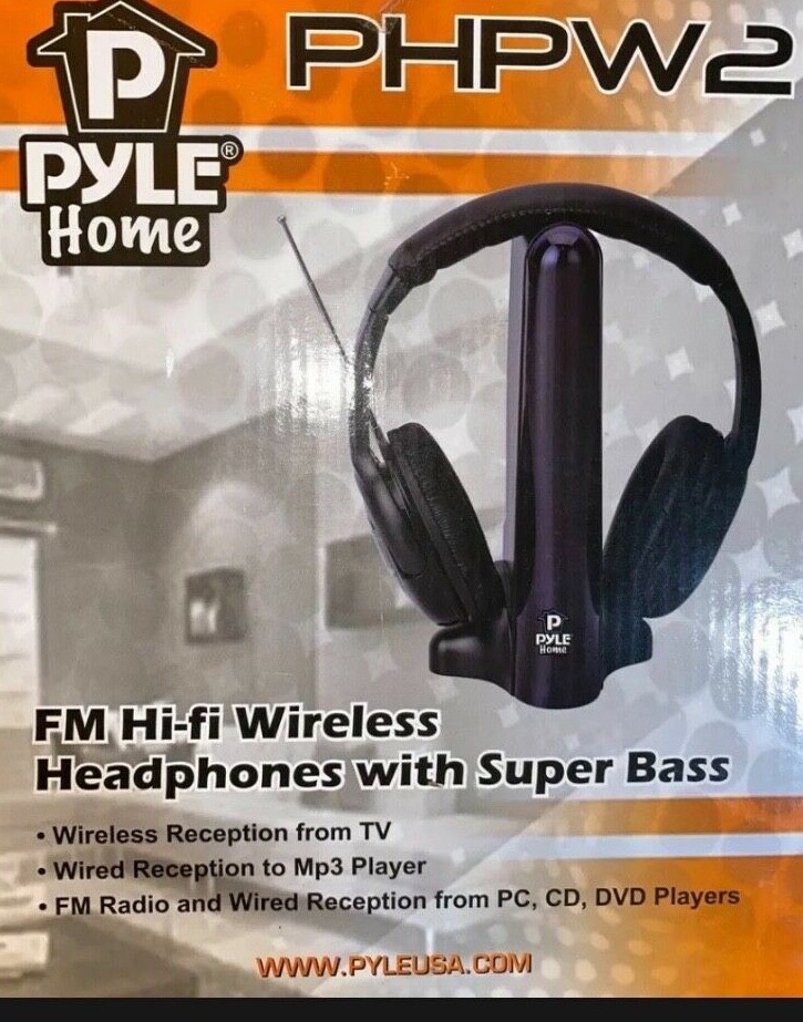 PyleHome PHPW2 FM Hi Fi Wireless Headphones with Super Bass