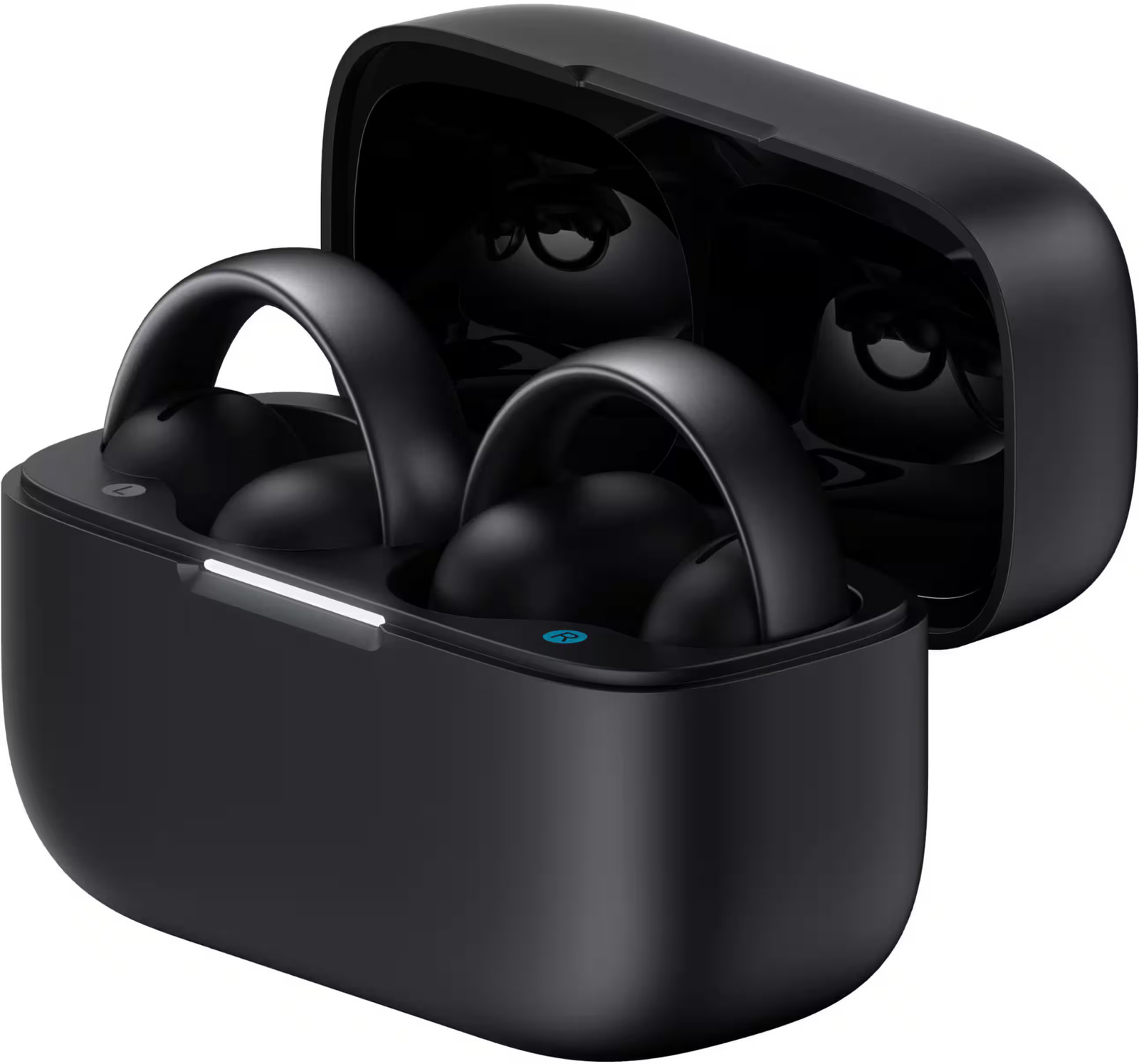 Soundcore – by Anker AeroClip Open-Ear Cip-On Earbud Headphones – Black