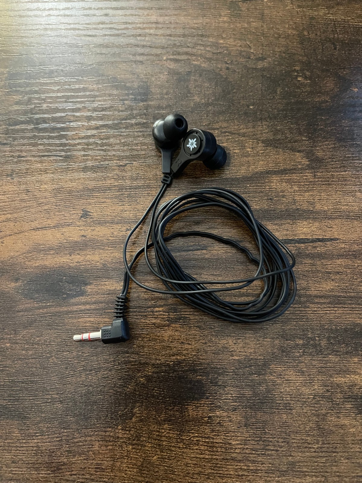 Unbranded Black and White Floral Design In-Ear Earbuds with 3.5 mm Audio Jack