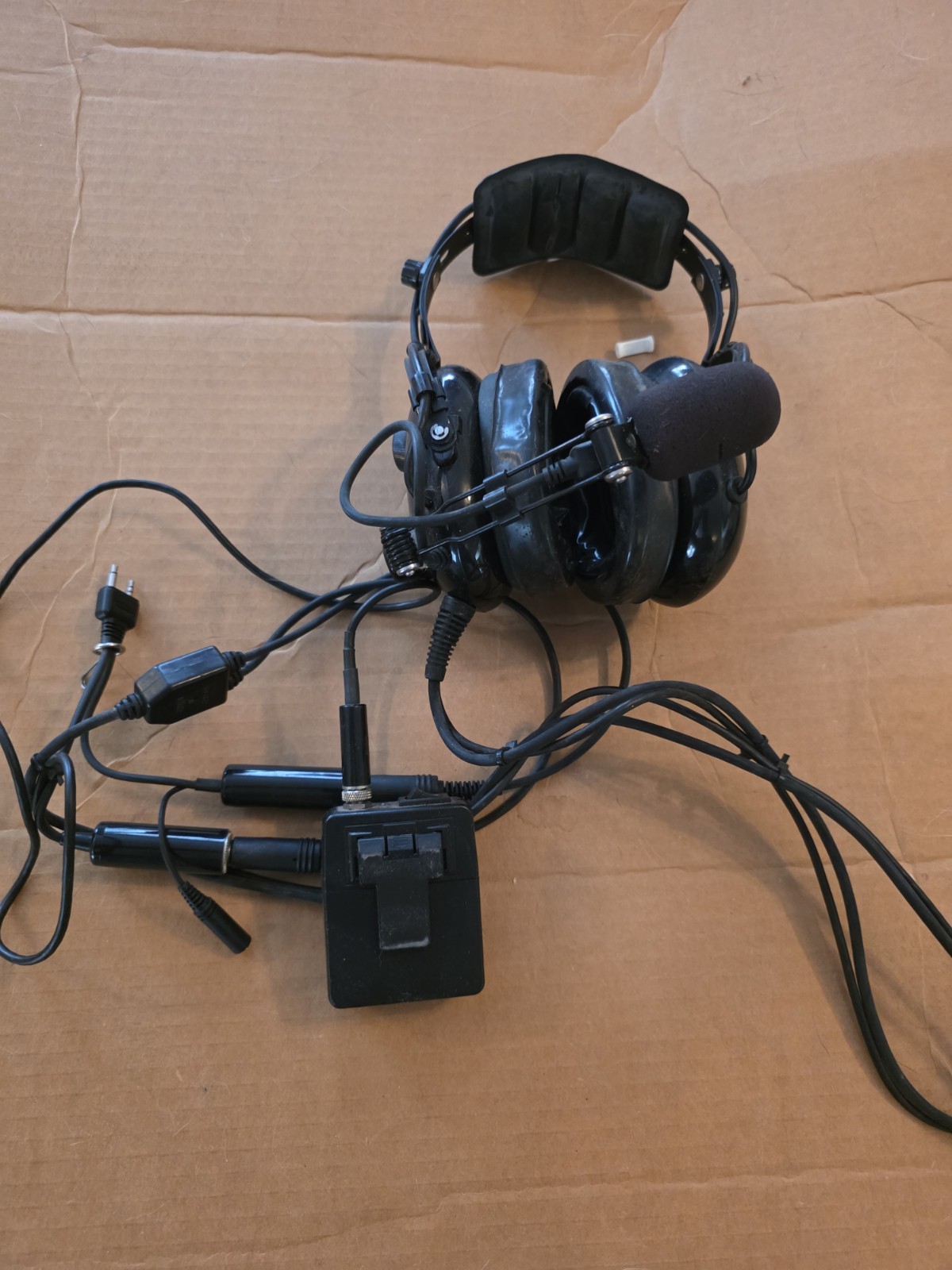 ASA Pilot Headset Dual Plug Airplane Aviation Aircraft Headphones Excellent