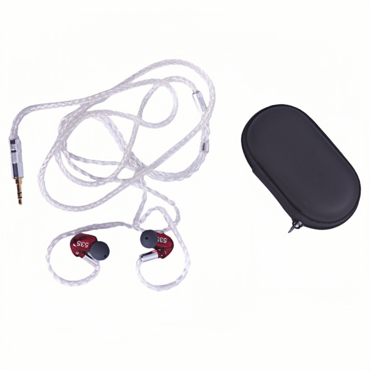 Shure SE535 Earphones Sound Isolating 3.5mm Stereo Voice Headset – White Red